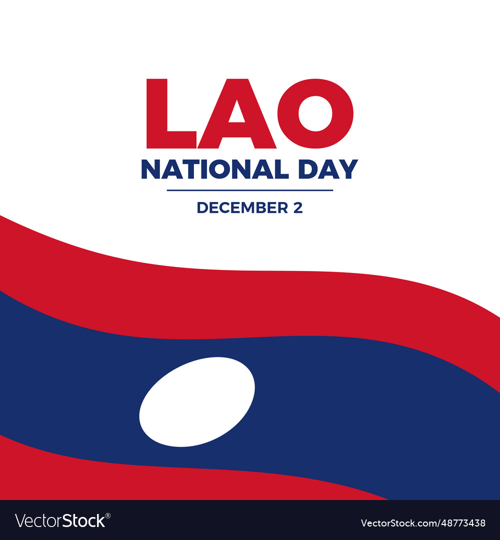 Lao national day poster Royalty Free Vector Image