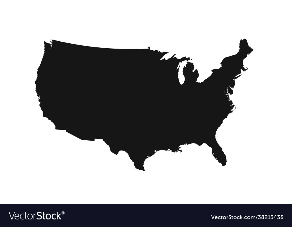 Usa map with federal states