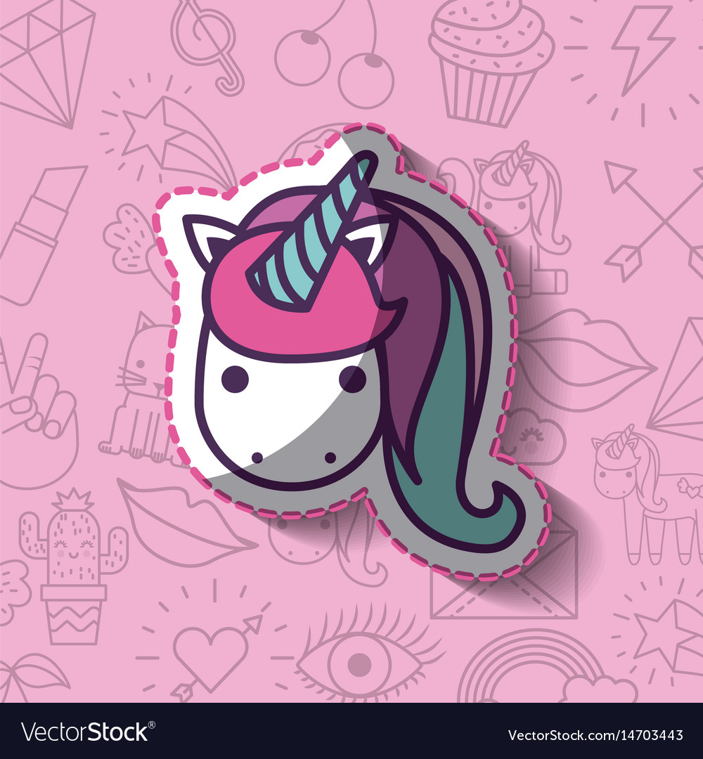 Girly icon over background image Royalty Free Vector Image