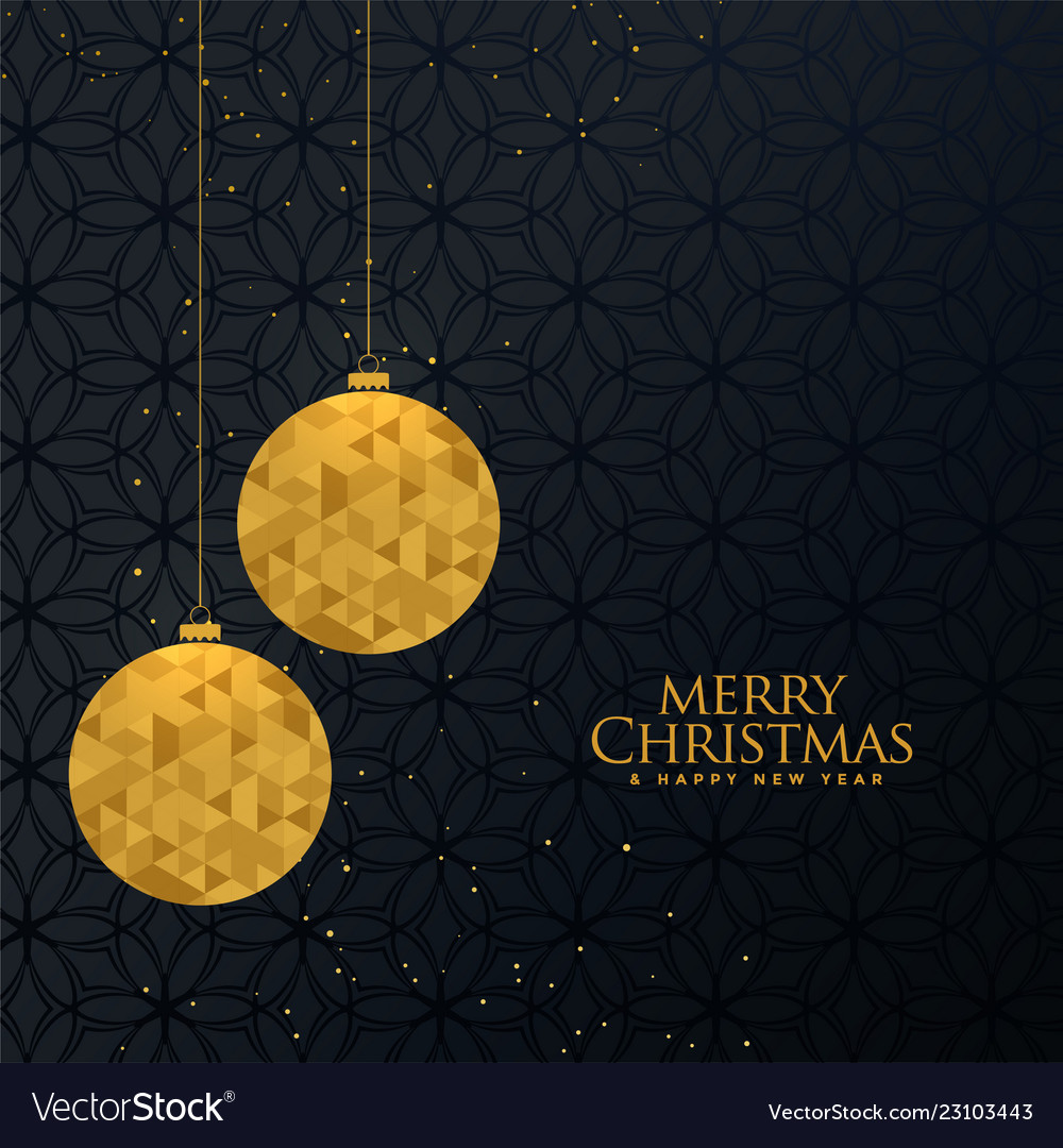 Golden christmas creative ball greeting design Vector Image