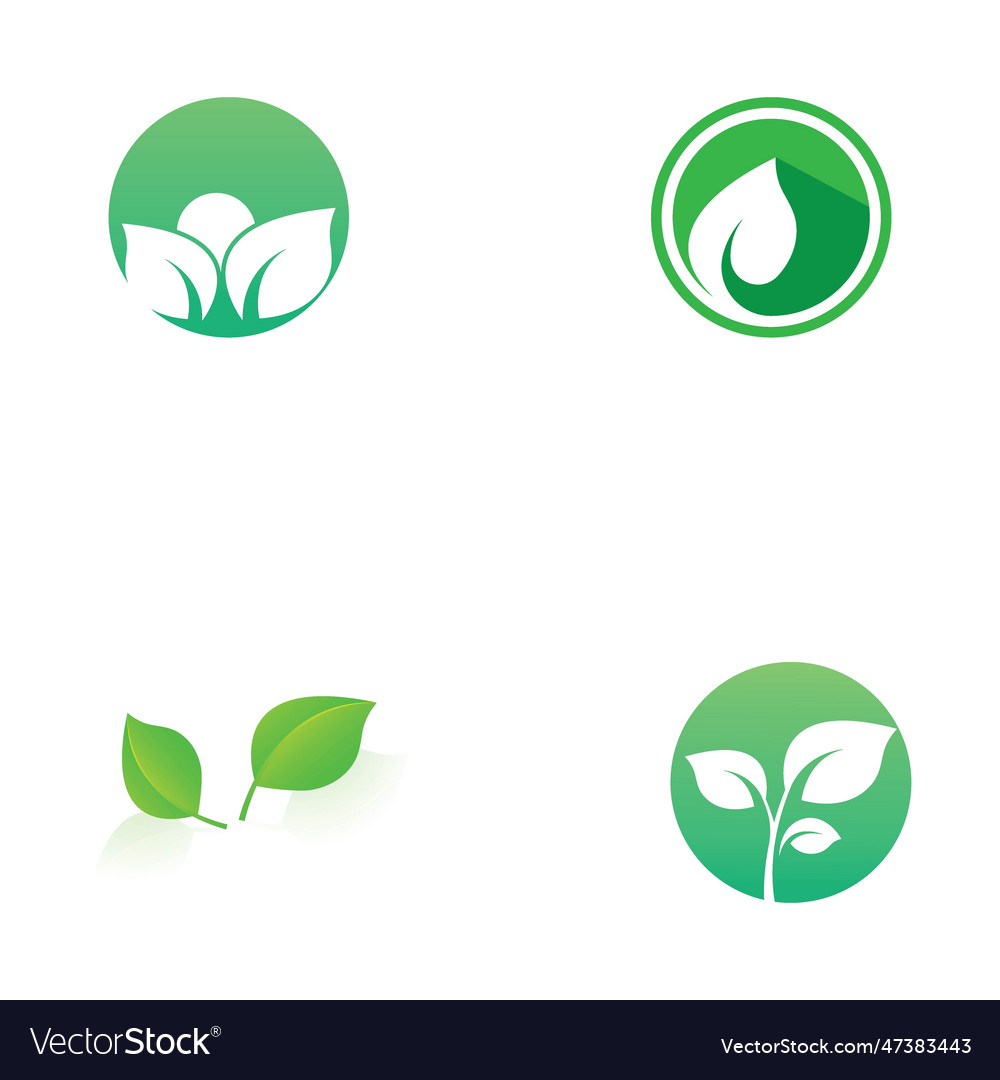 Leaf logo and images template Royalty Free Vector Image