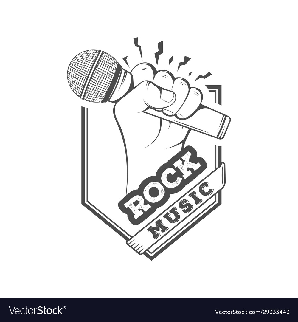 Logotype rock music Royalty Free Vector Image - VectorStock