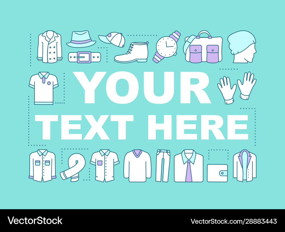 Mens Clothes Word Concepts Banner Royalty Free Vector Image