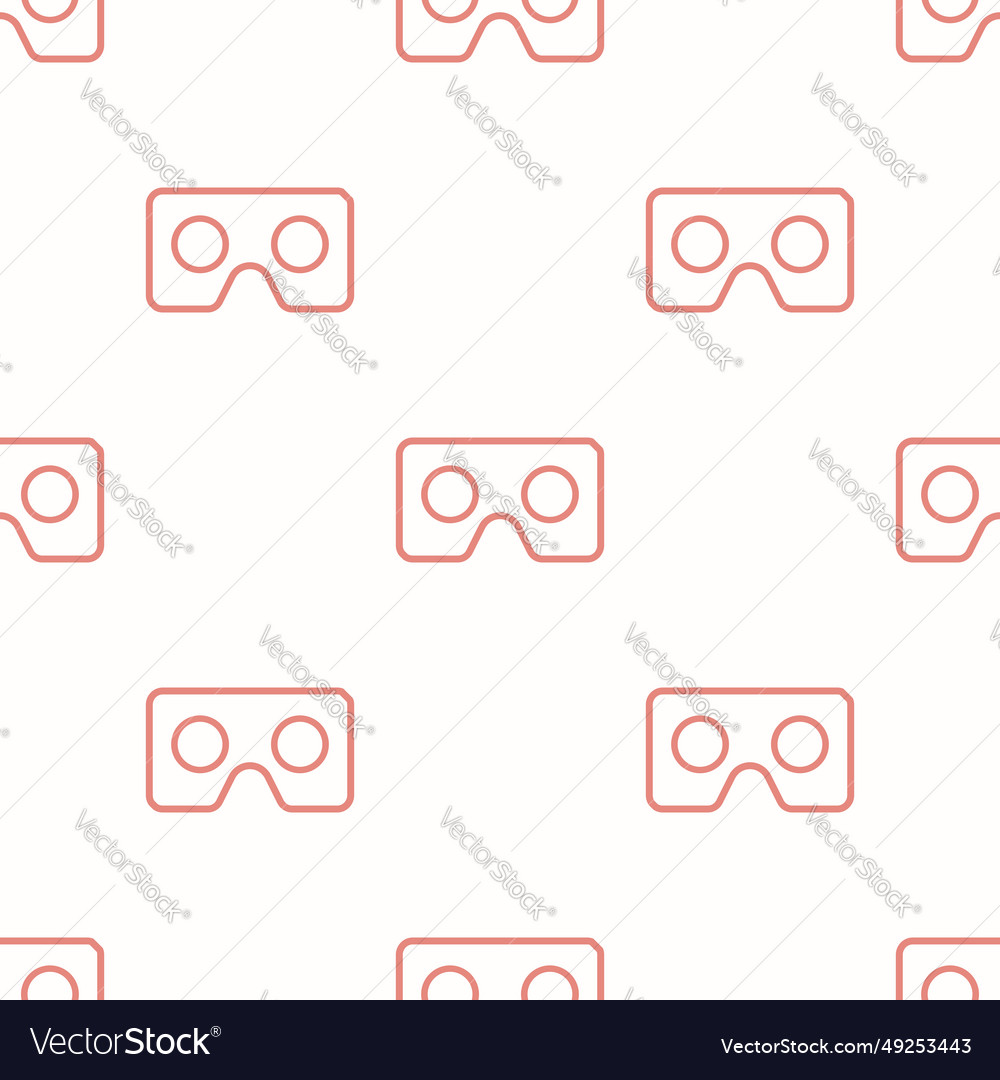 Seamless modern pattern with vr logos