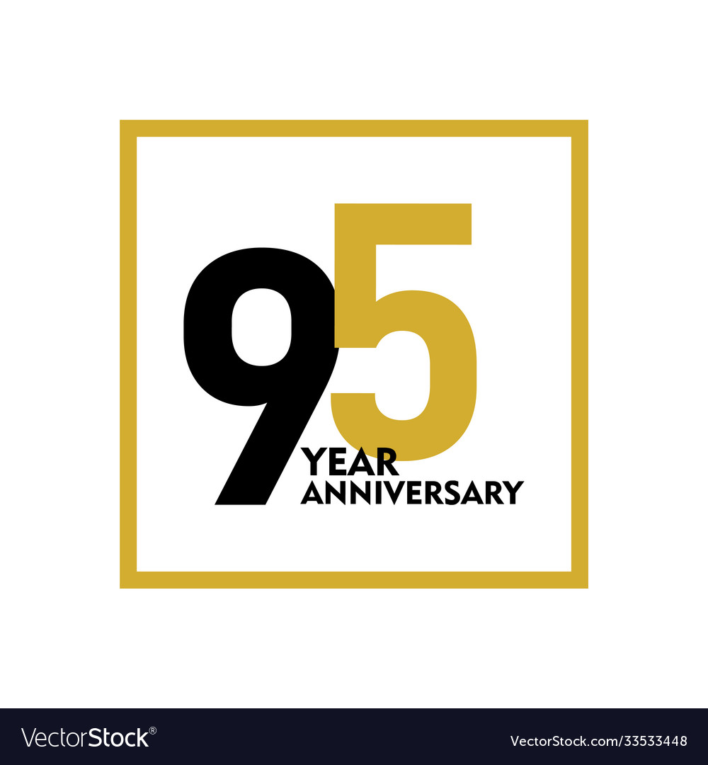 95 year anniversary template design