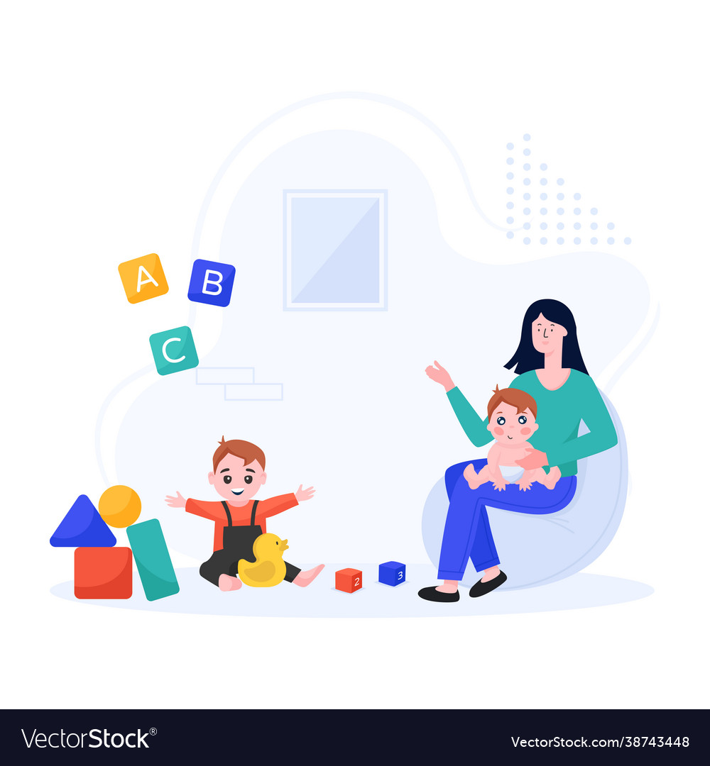 Daycare activities Royalty Free Vector Image - VectorStock