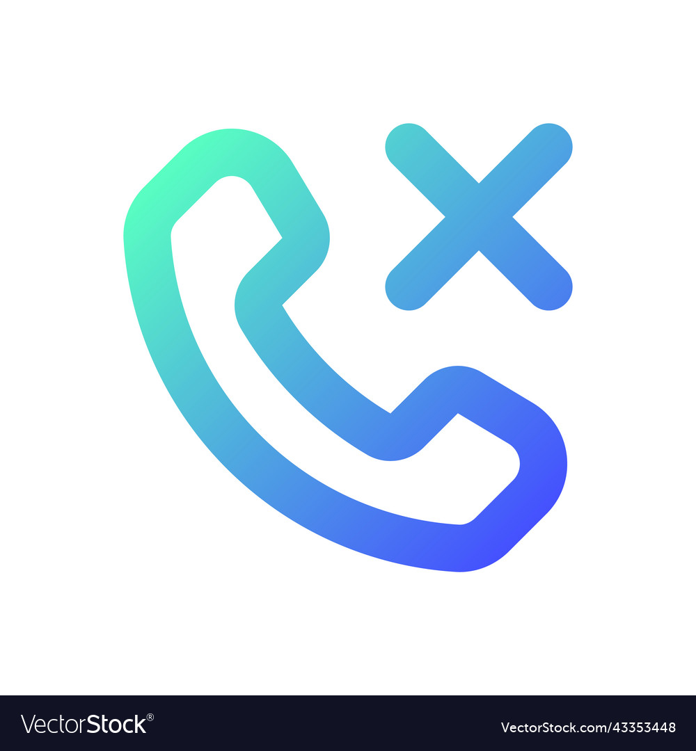 Decline phone call pixel perfect gradient linear