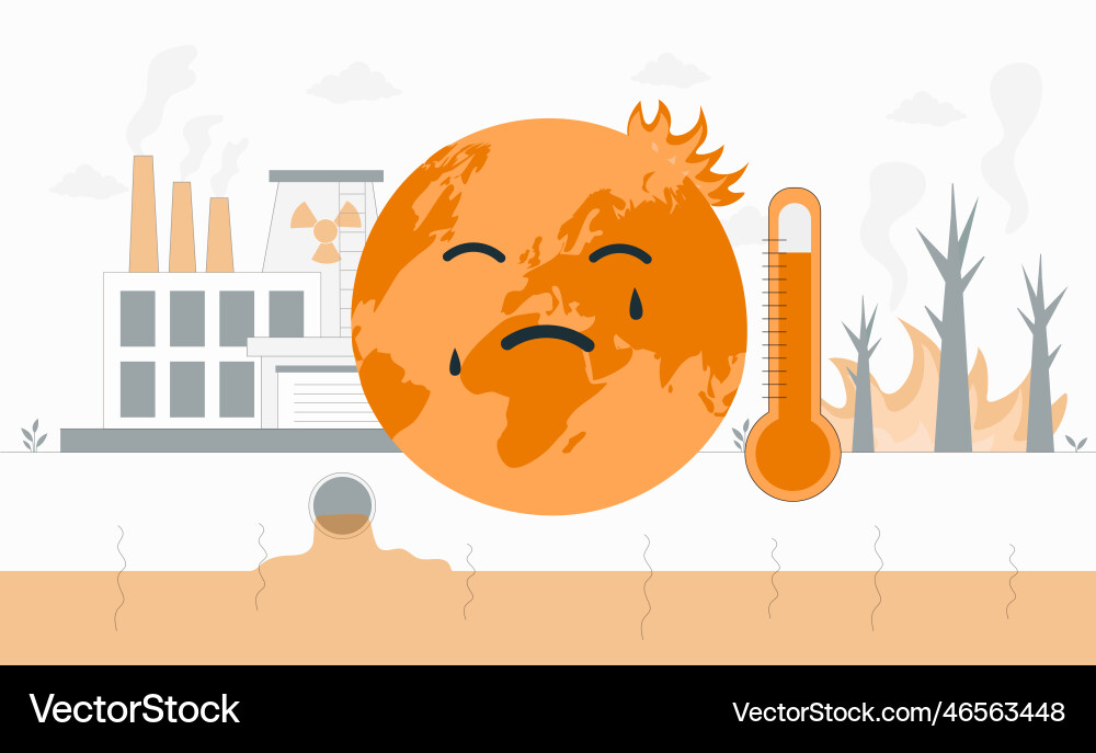 Global warming concept Royalty Free Vector Image