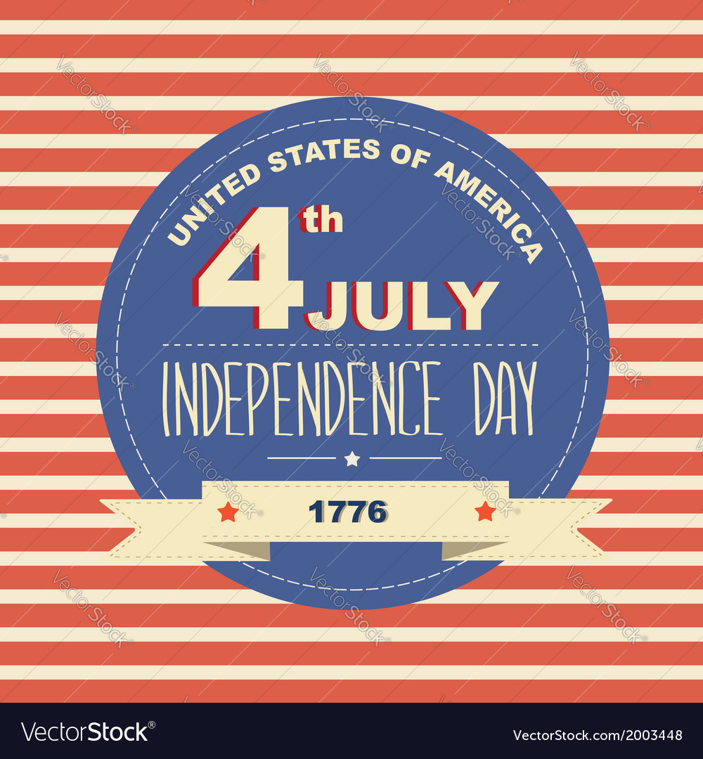 Poster 4 july independence daytypography Vector Image