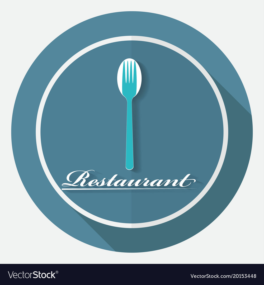 Restaurant menu retro poster on white circle