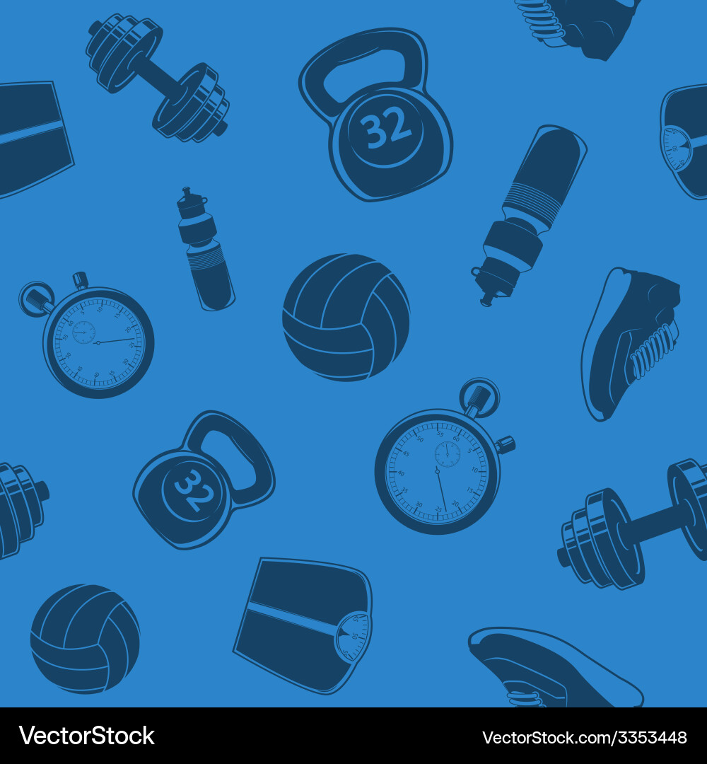 Sport seamless pattern Royalty Free Vector Image