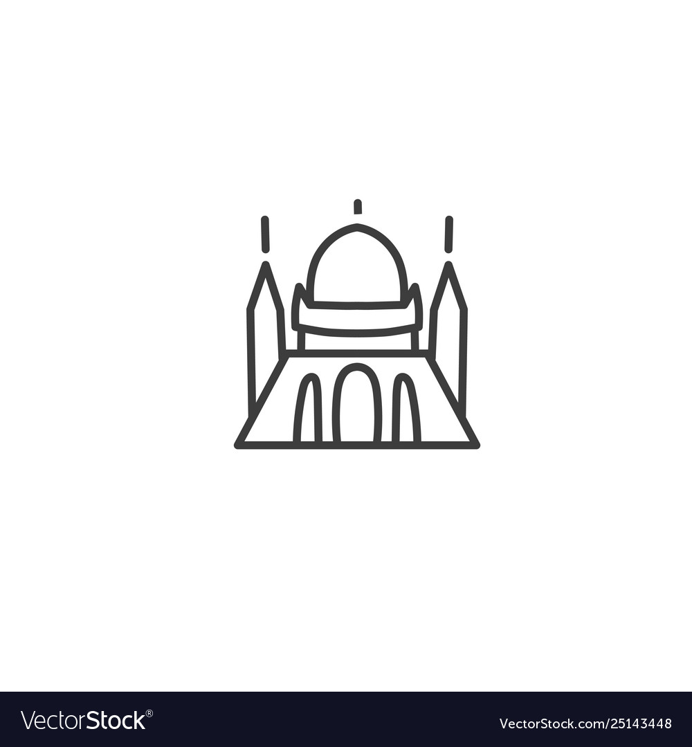 Urban and city element icon - government building Vector Image