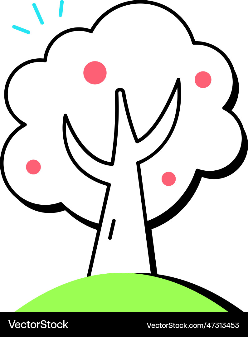 Apple tree Royalty Free Vector Image - VectorStock