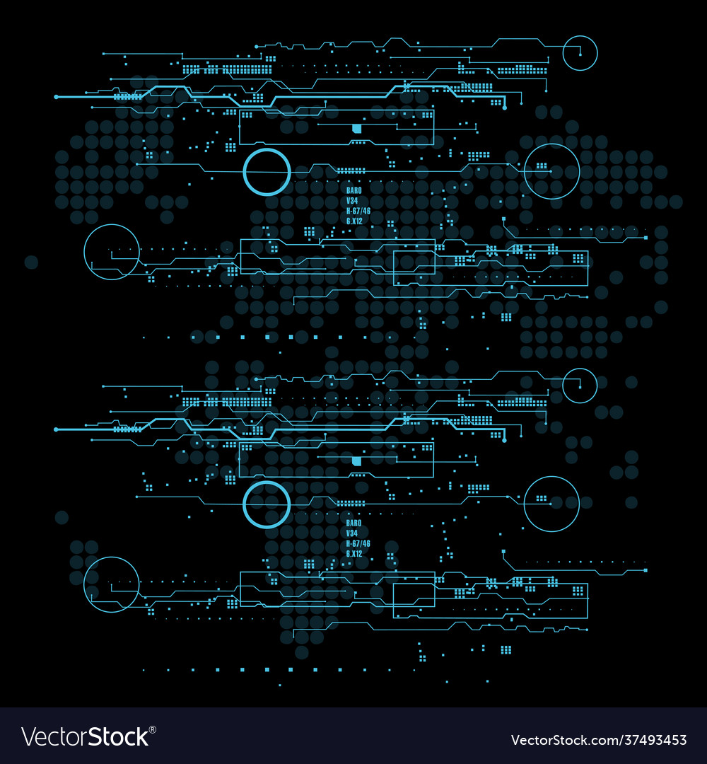 Background with futuristic user interface design Vector Image