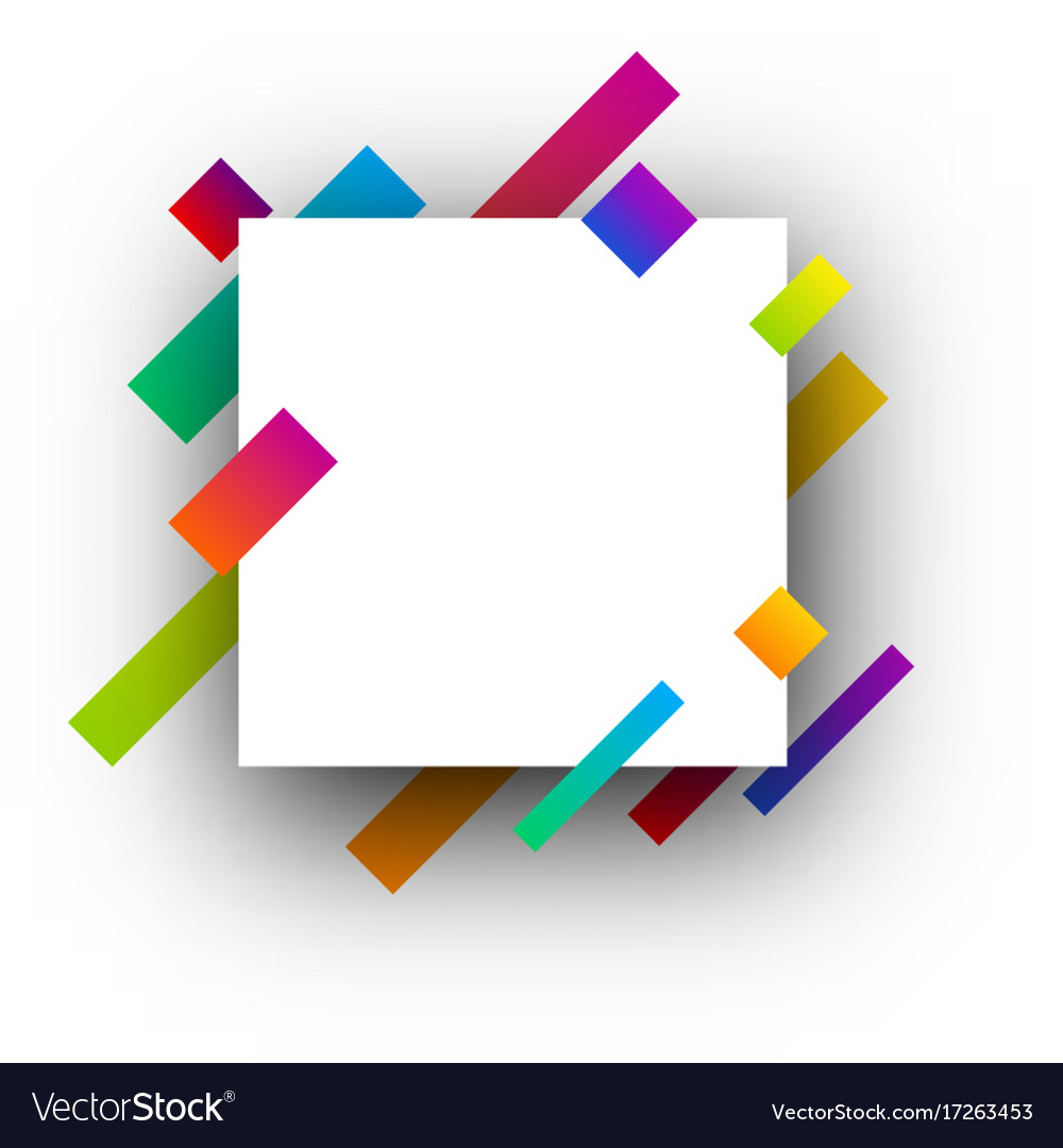 Colorful square abstract background on white Vector Image