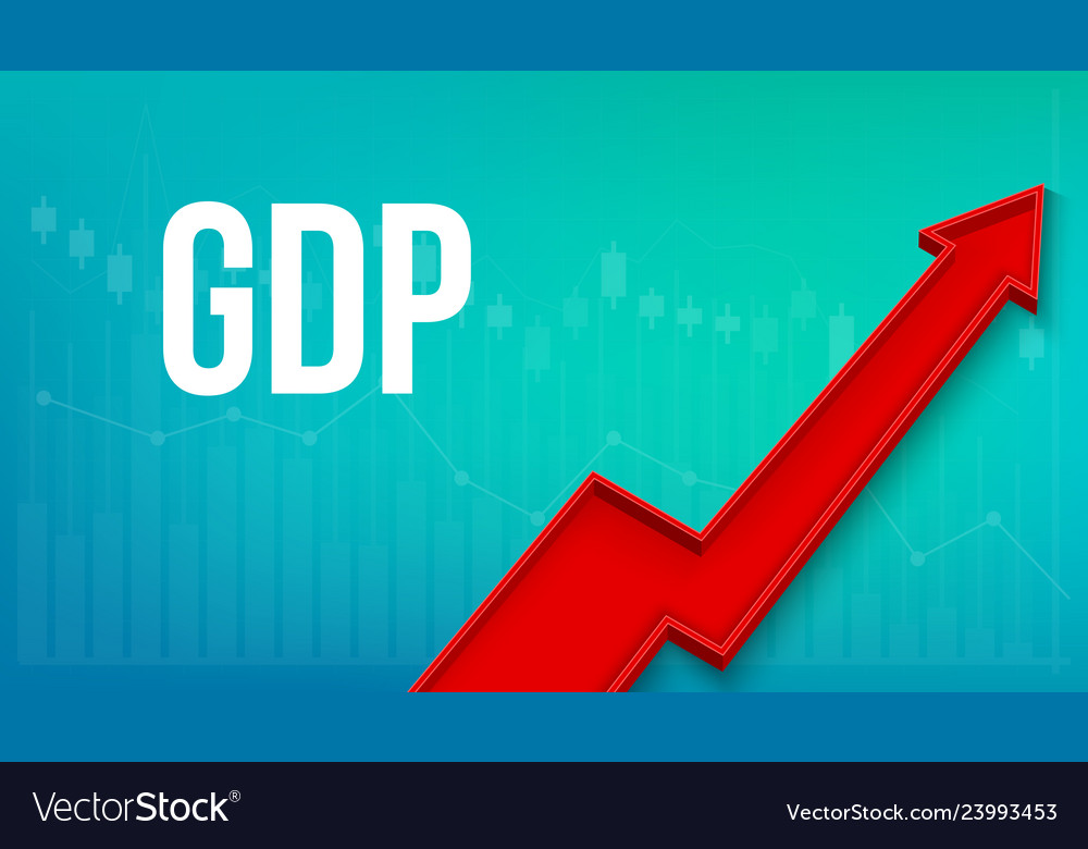 Creative of gdp - gross vector image Creative of gdp - gross