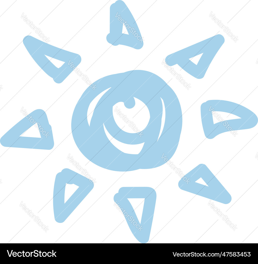 Cute abstract sun hand drawn using pastel color Vector Image