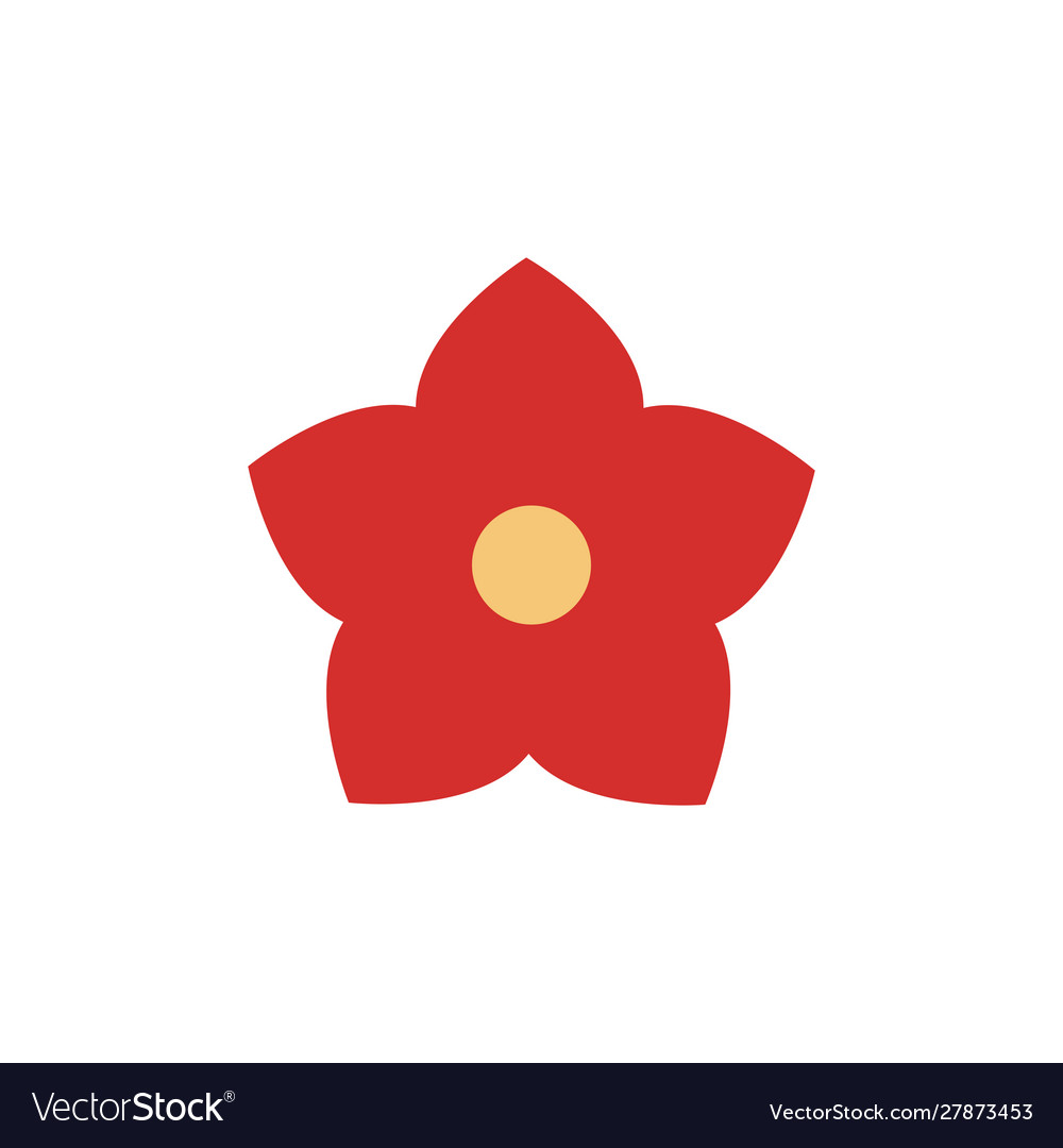 Isolated flower icon flat design Royalty Free Vector Image