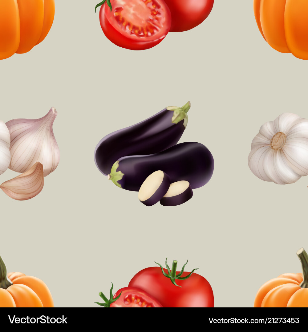 Seamless pattern with vegetables Royalty Free Vector Image