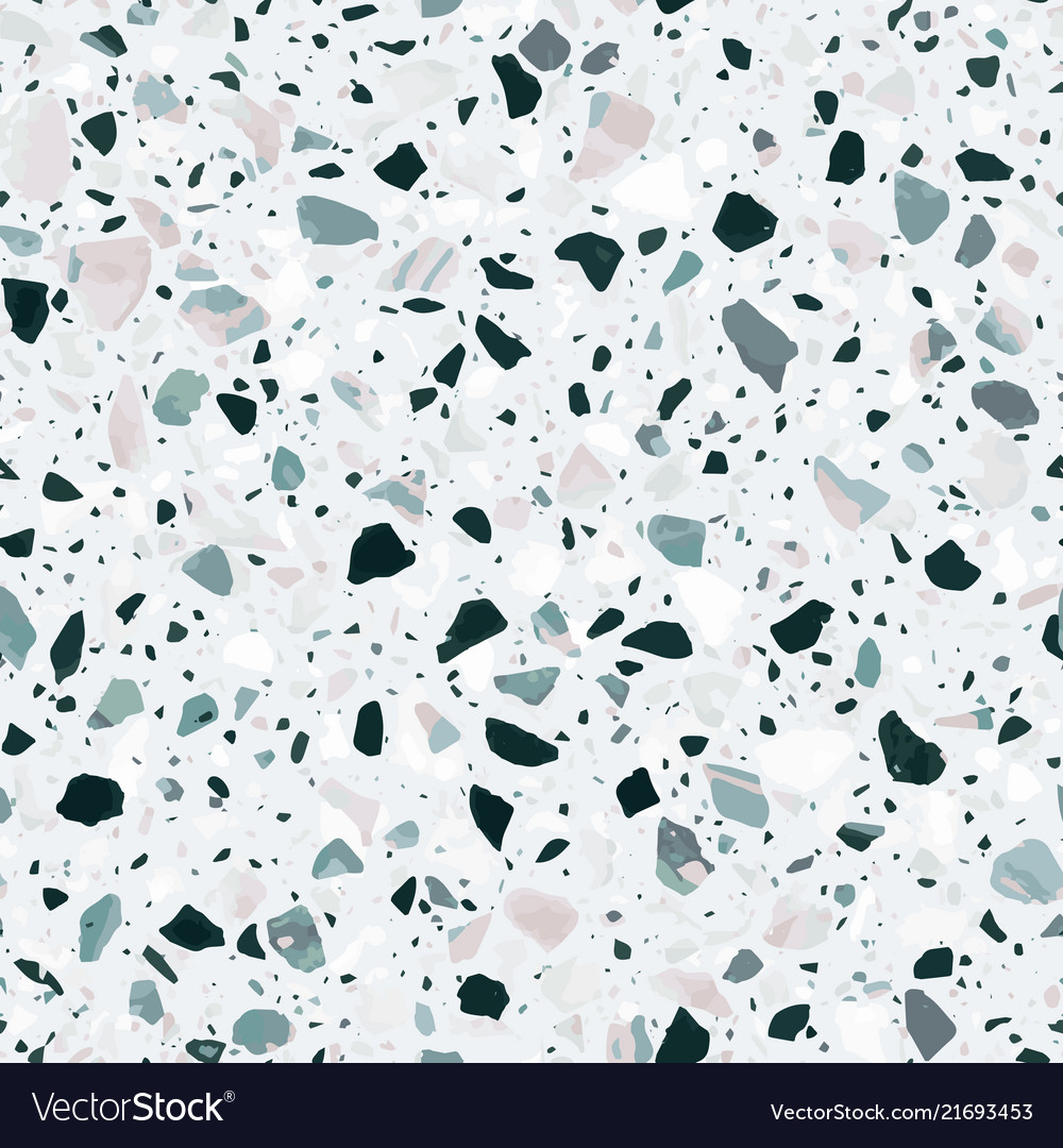 Terrazzo Flooring Seamless Pattern In Light Vector Image