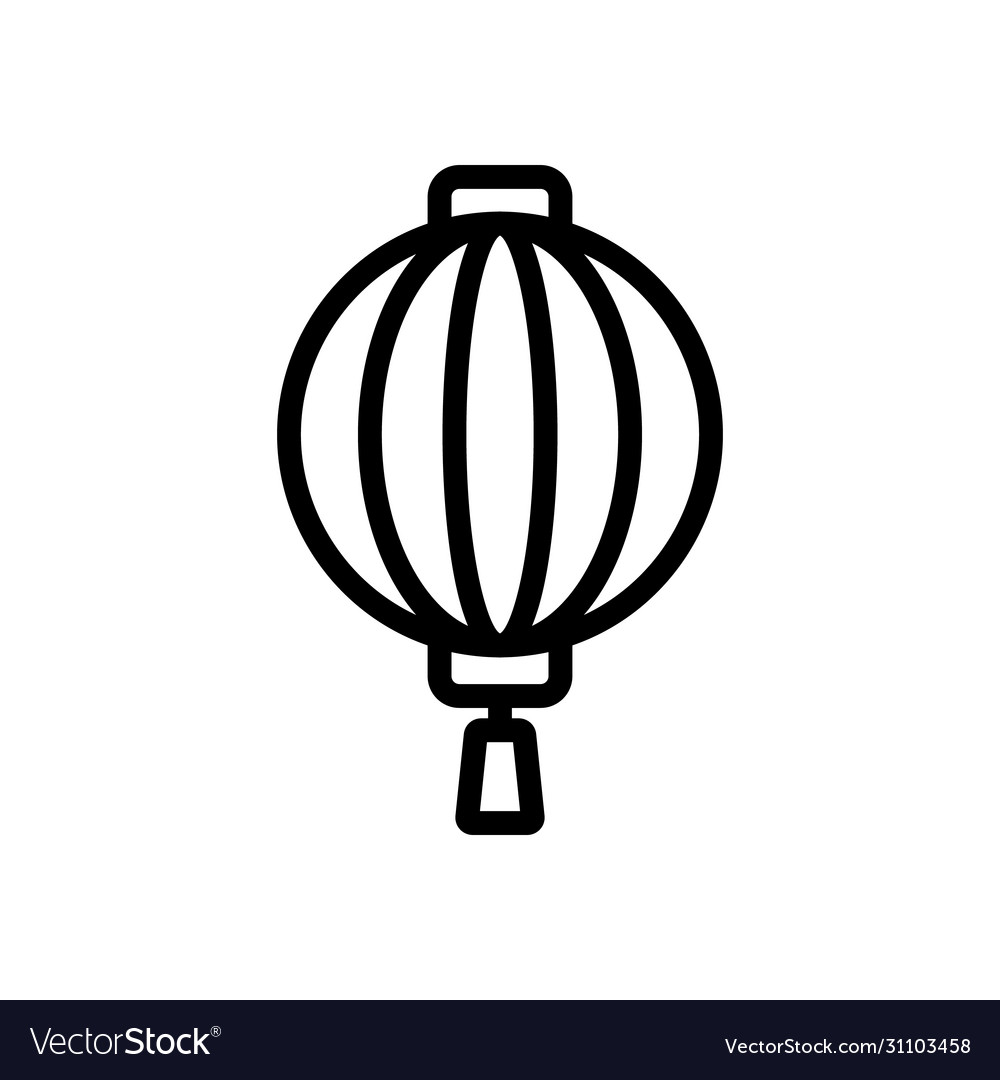 Buddhist lanterns holiday icon outline Royalty Free Vector