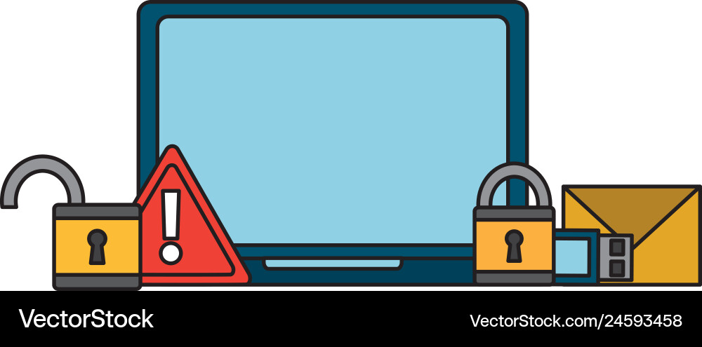 Cyber security data Royalty Free Vector Image - VectorStock