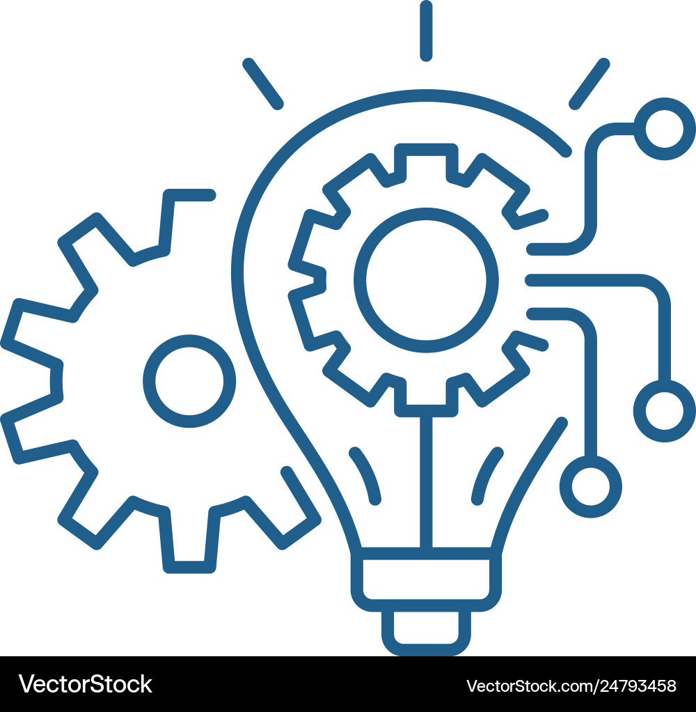 Engineering system line icon concept Royalty Free Vector
