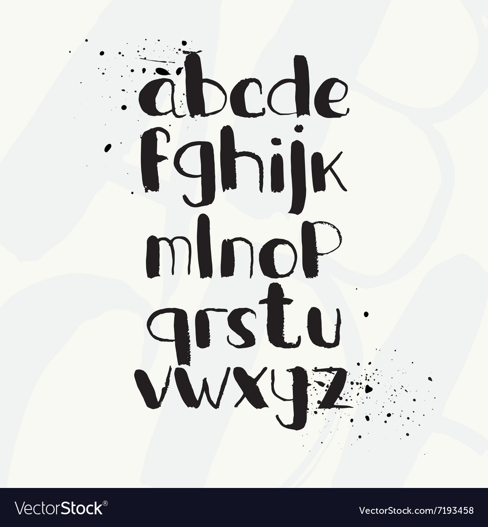 Hand-drawn alphabet brush