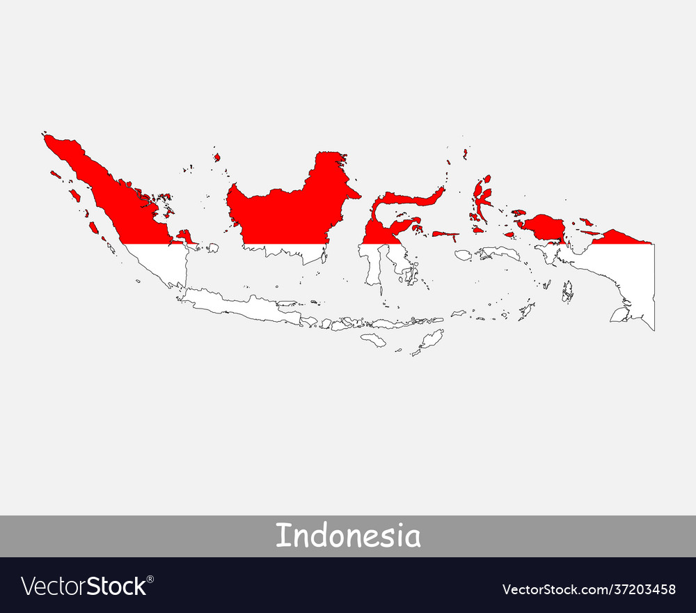 Indonesia map flag