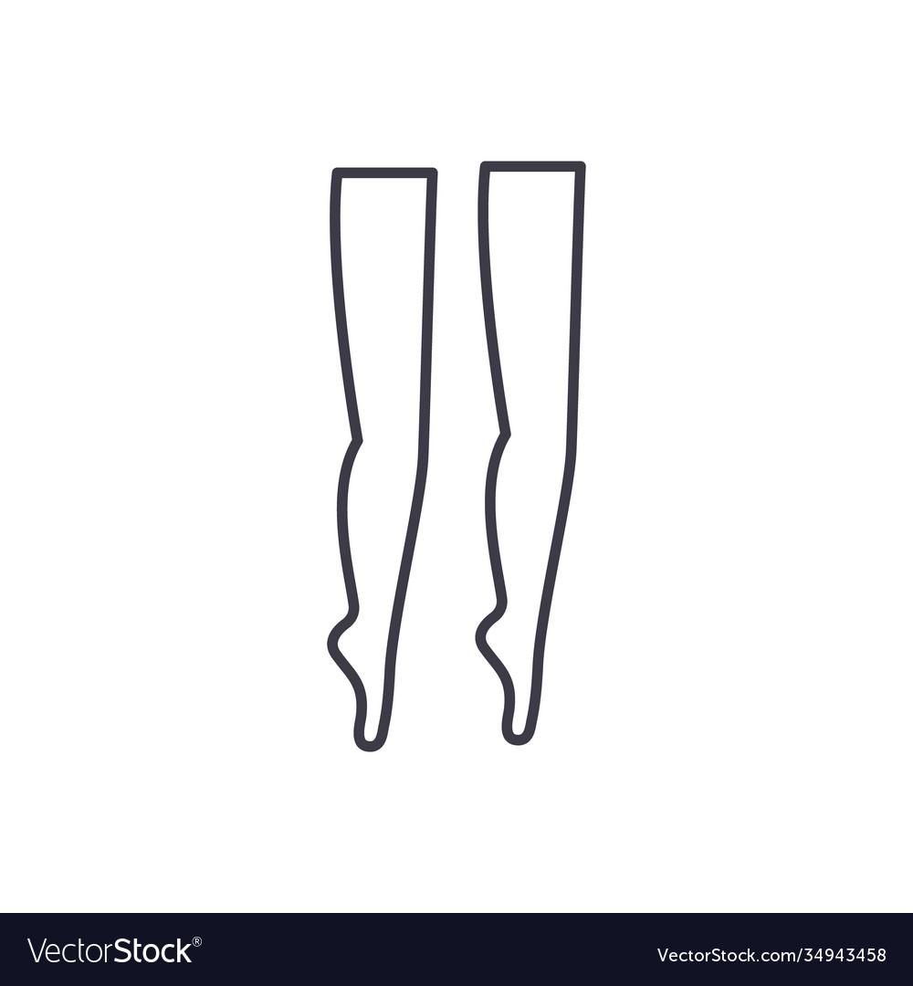 Leggings icon linear isolated thin