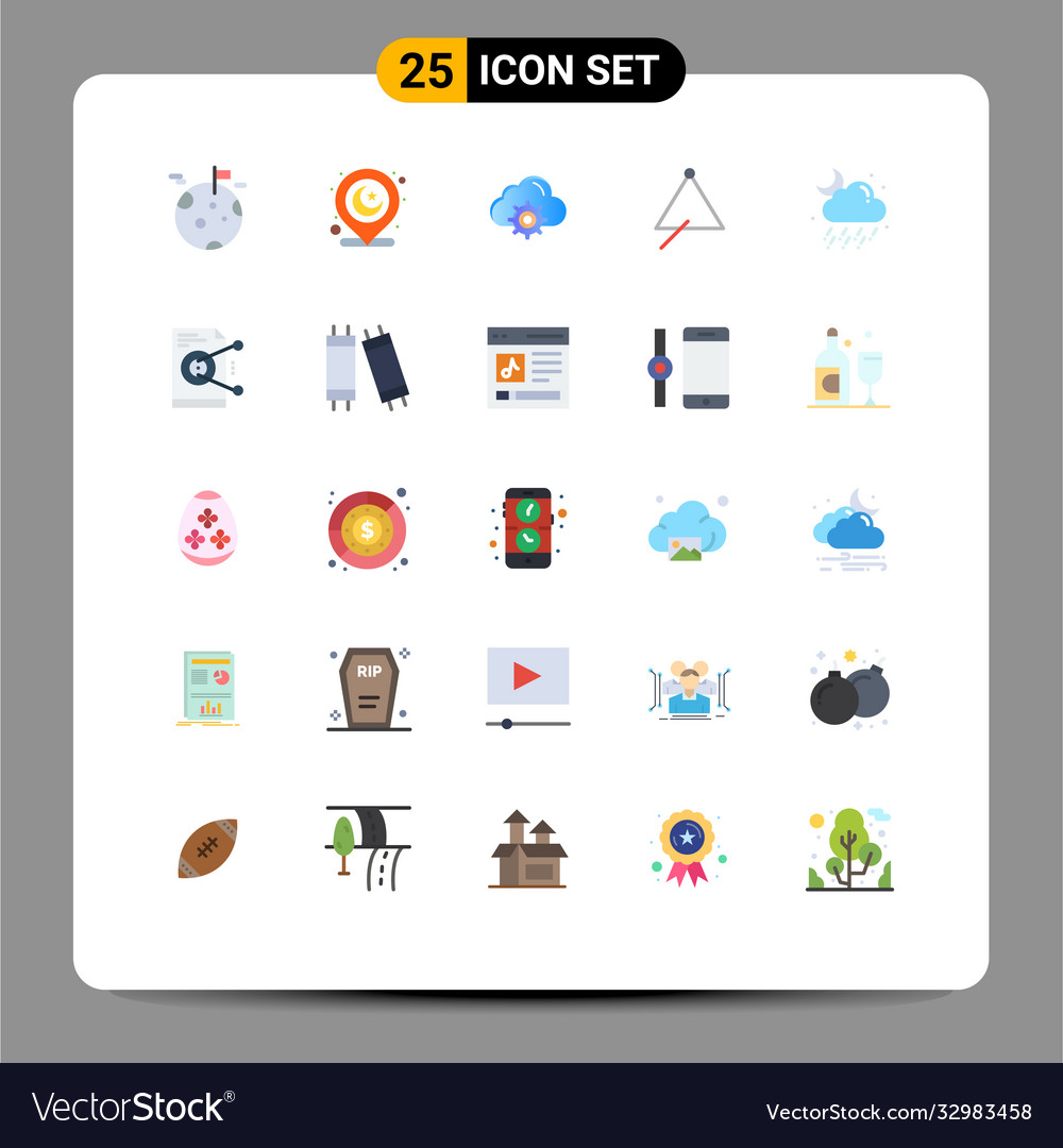Set 25 moderne ui Symbole Zeichen Zeichen für die Wolke