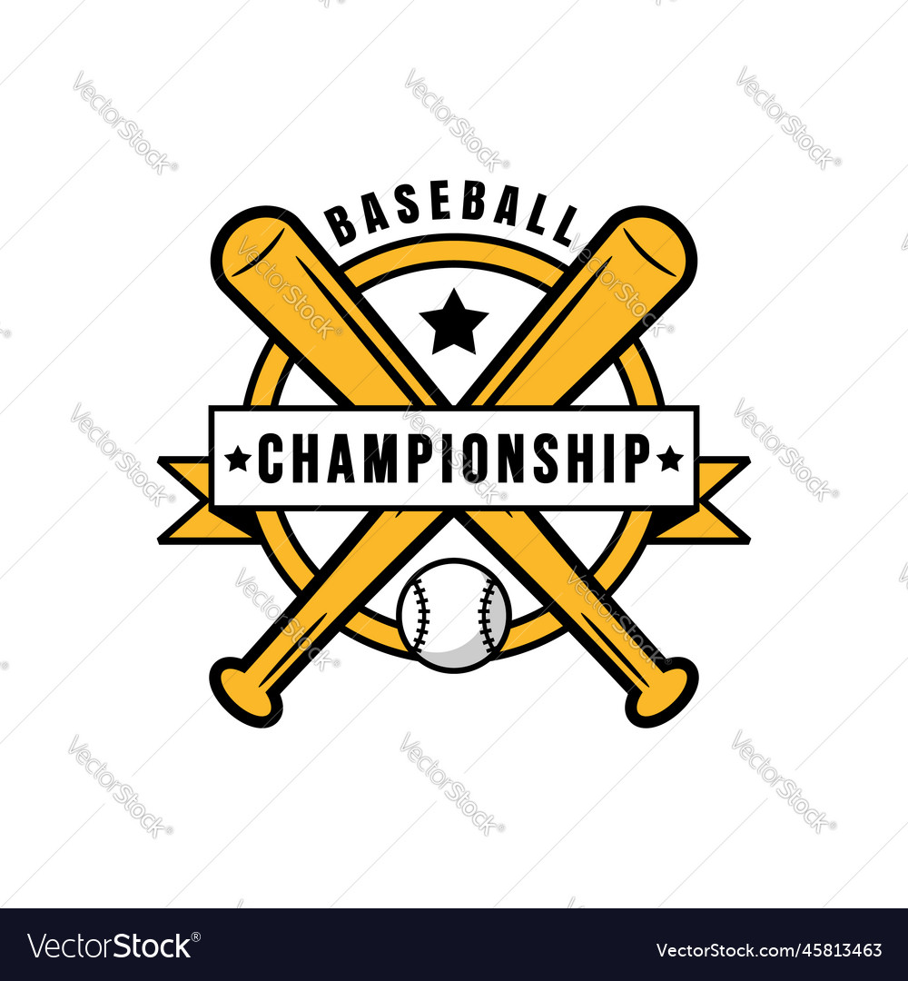 Baseball sport badge graphic template Royalty Free Vector