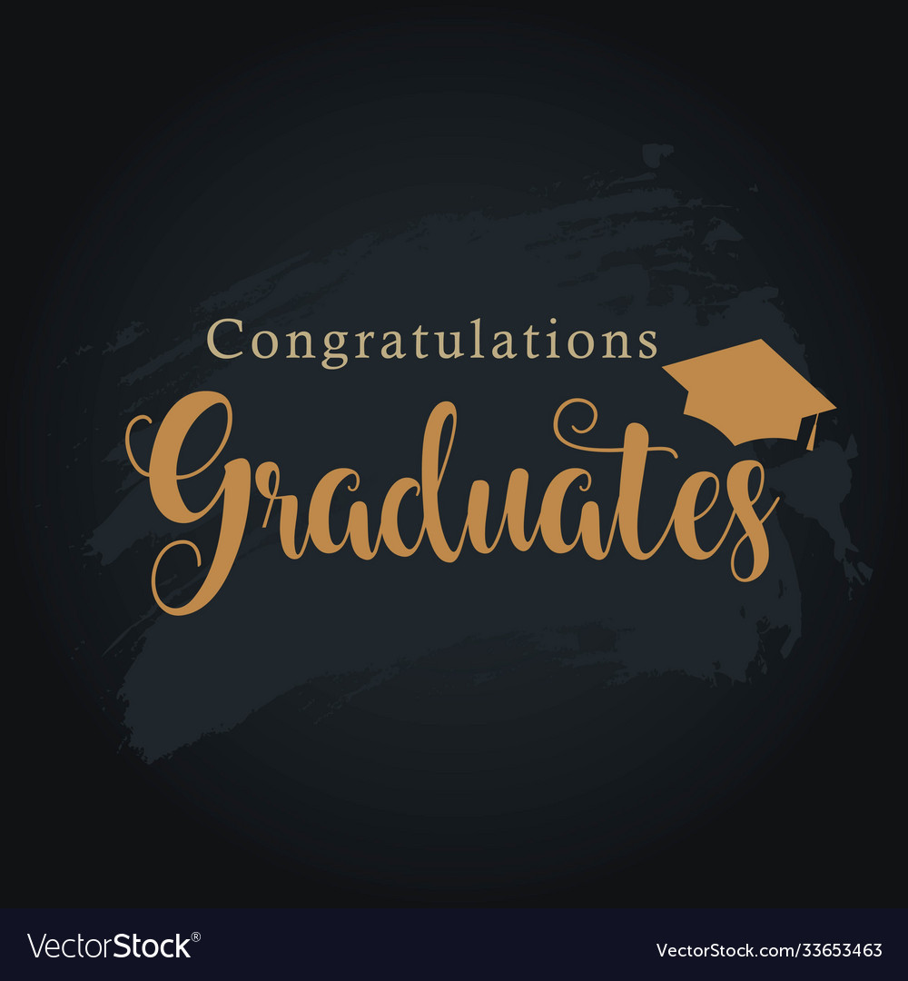 Congratulations graduates template design Vector Image