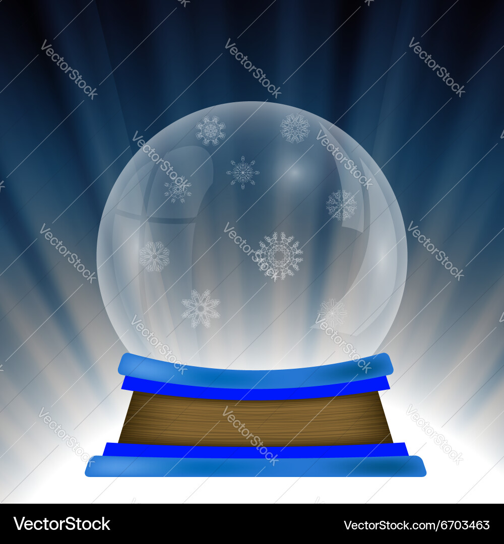 Empty snow globe Royalty Free Vector Image - VectorStock