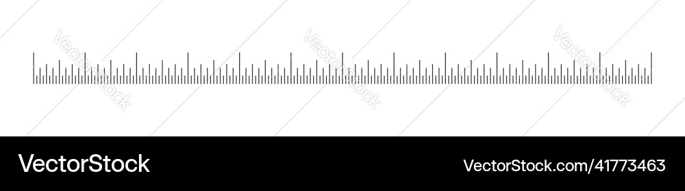 Horizontal scale of thermometer ruler tape Vector Image