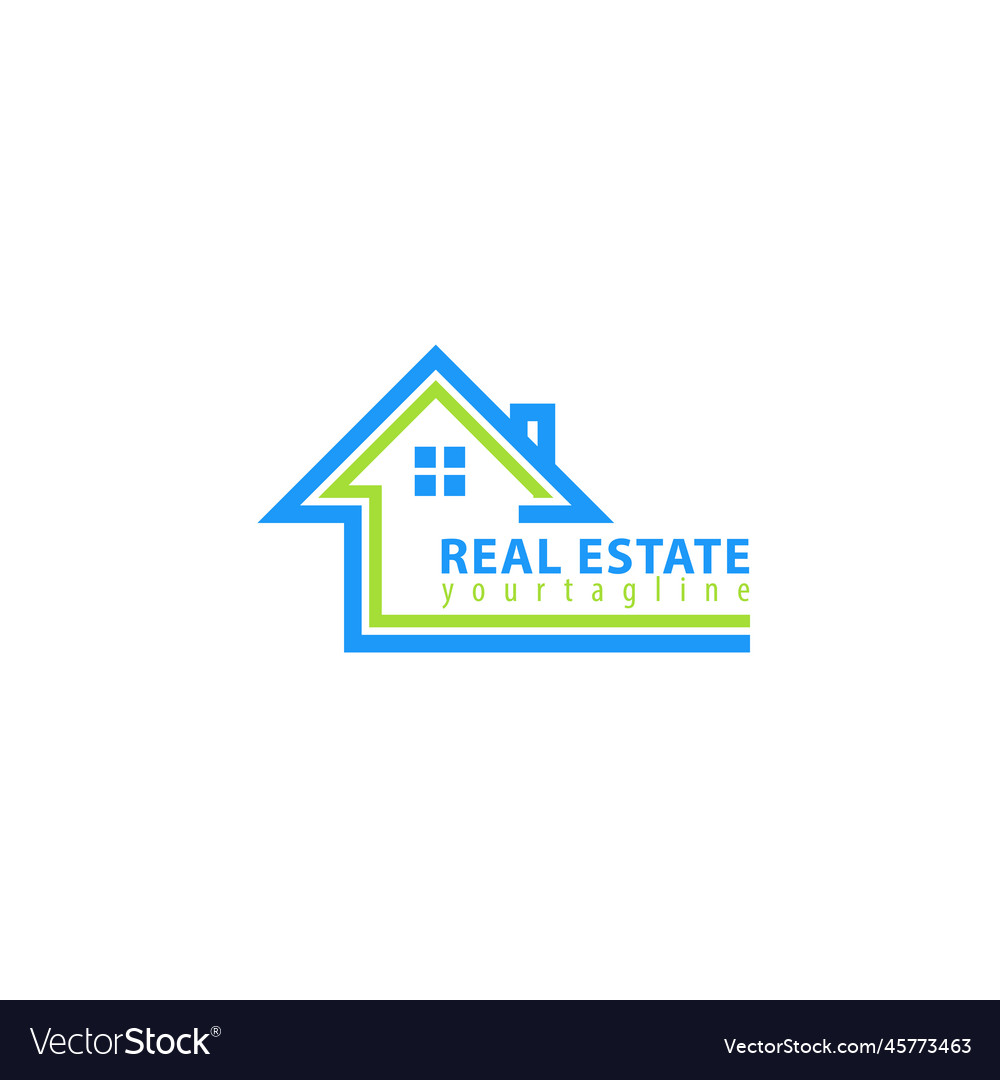 Real estate logo template Royalty Free Vector Image