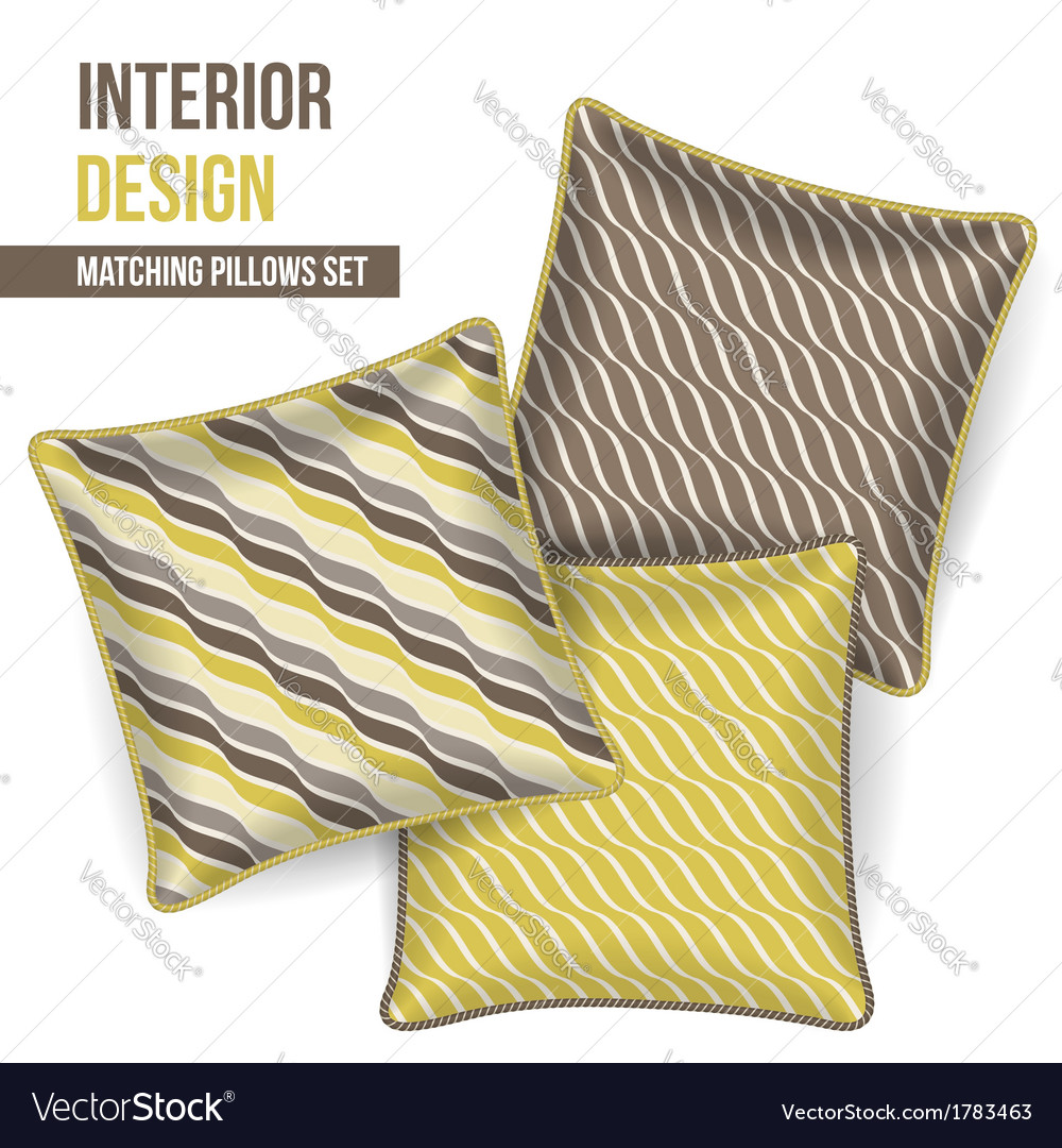 Set Of Decorative Pillows Royalty Free Vector Image