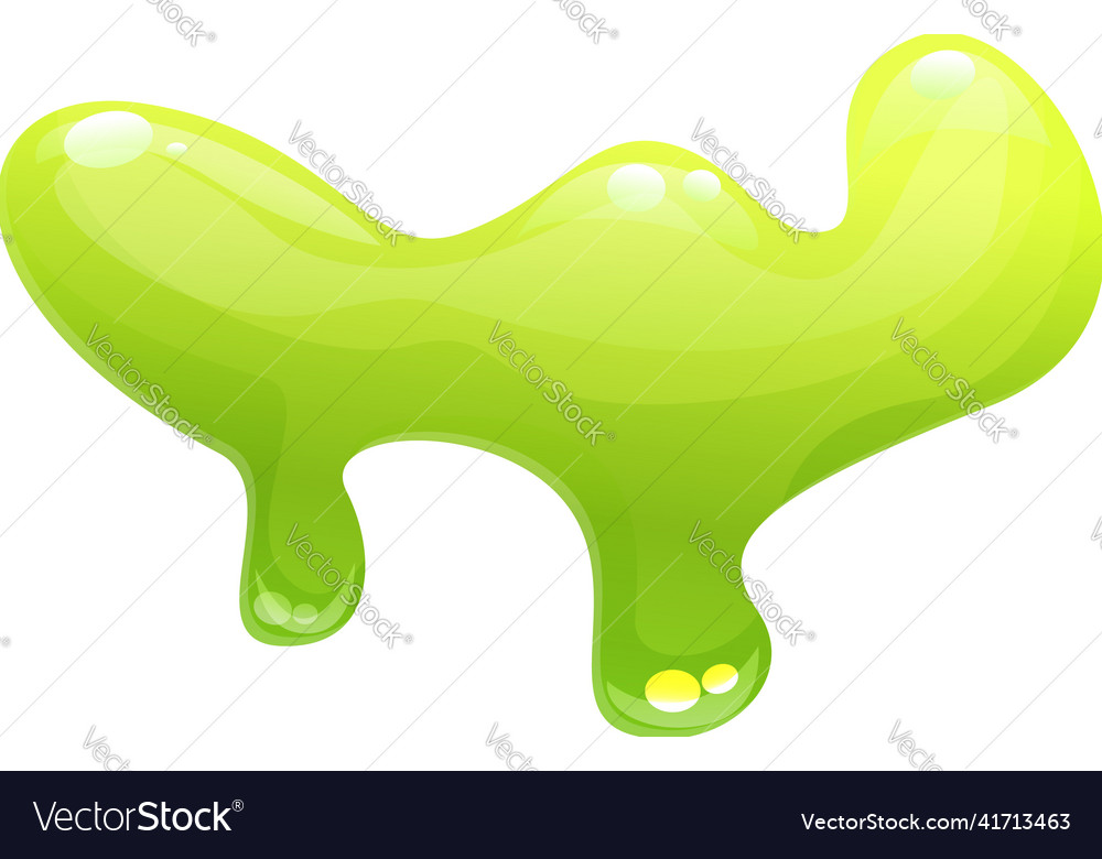 Slime liquid icon cartoon green sticky Royalty Free Vector