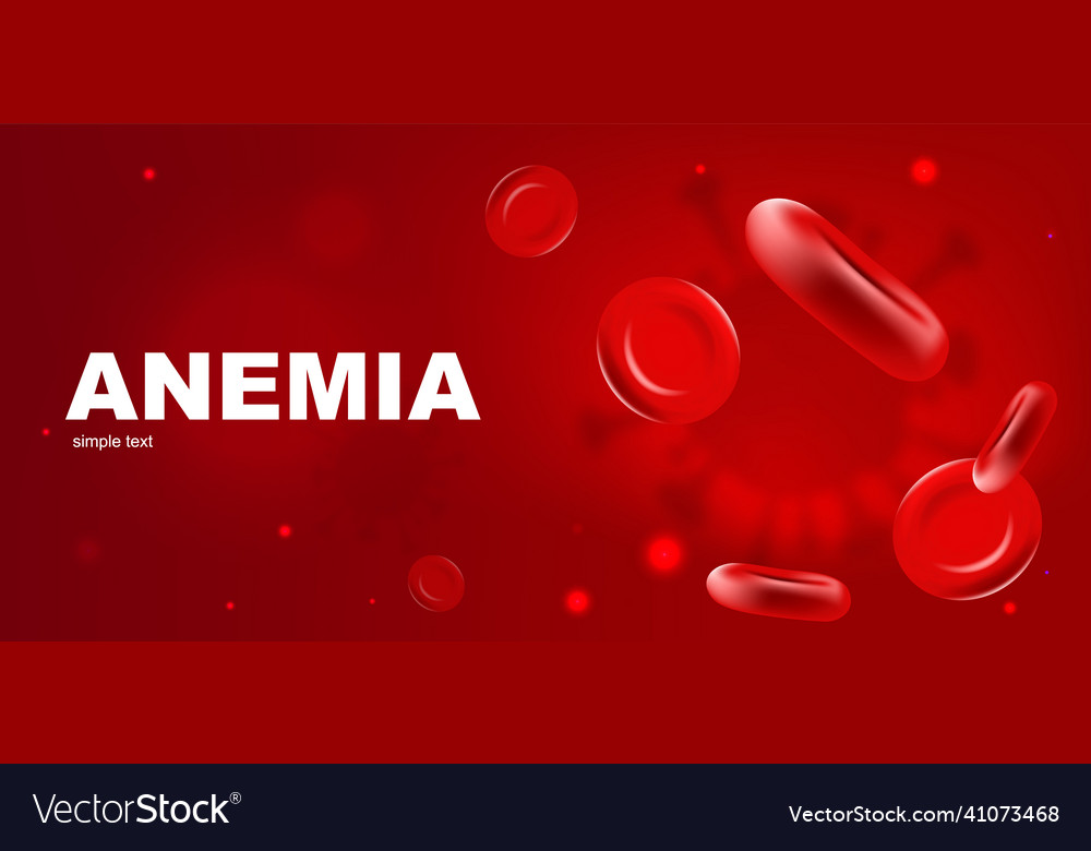 Anemia realistic banner template Royalty Free Vector Image