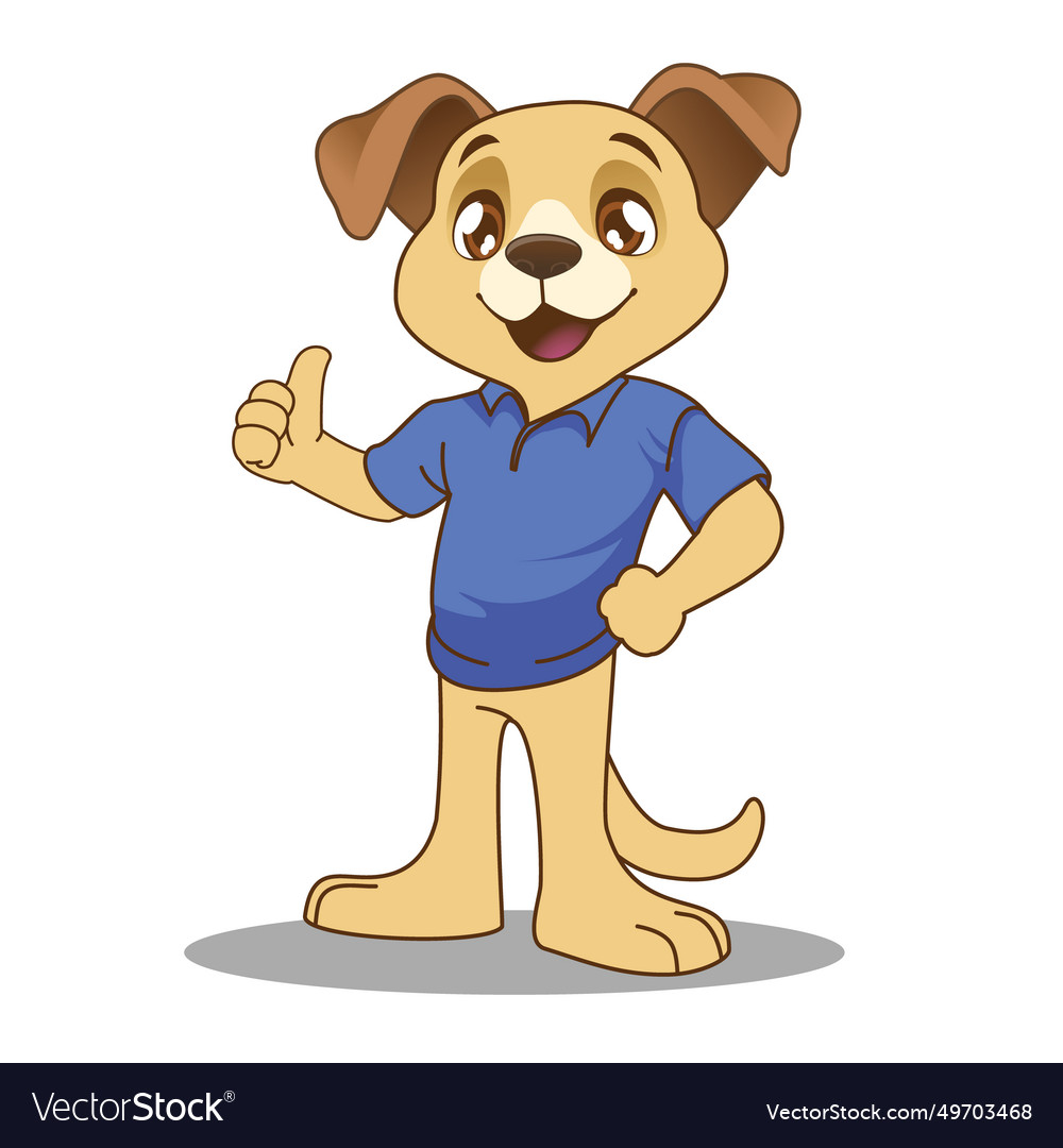 Cute dog mascot Royalty Free Vector Image - VectorStock