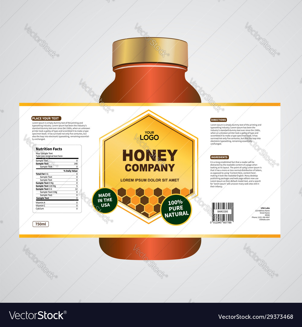 Label and packaging template design Royalty Free Vector