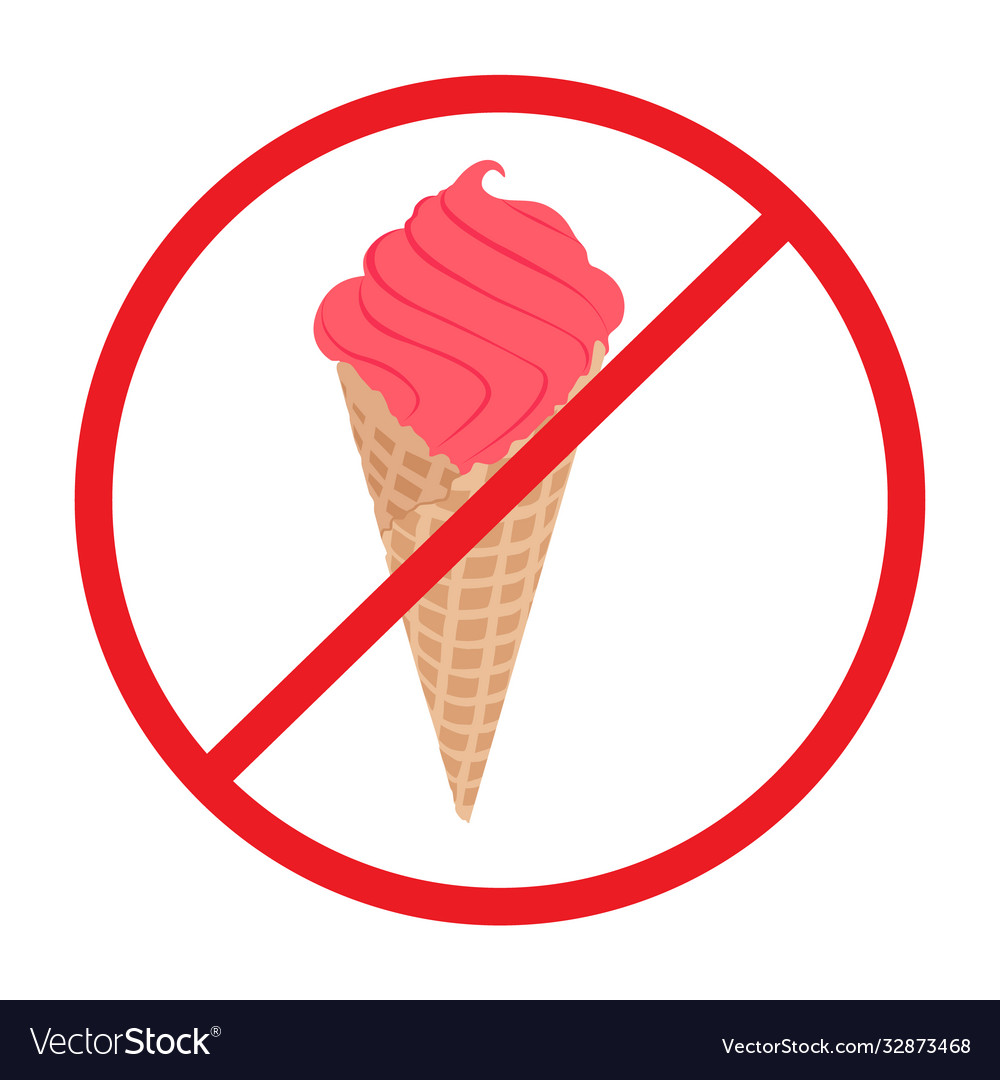 No ice cream sign