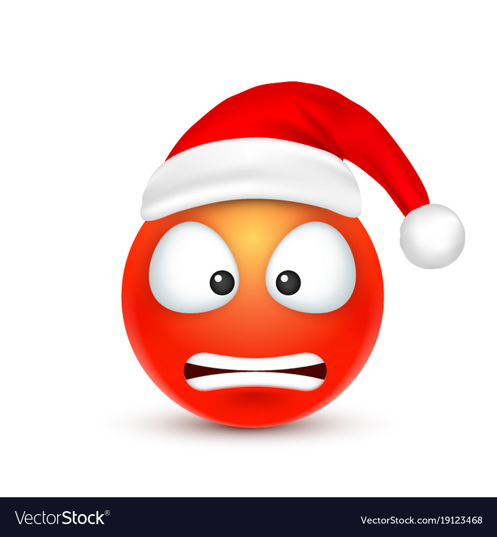 Smileyemoticon red emoji face with emotions Vector Image
