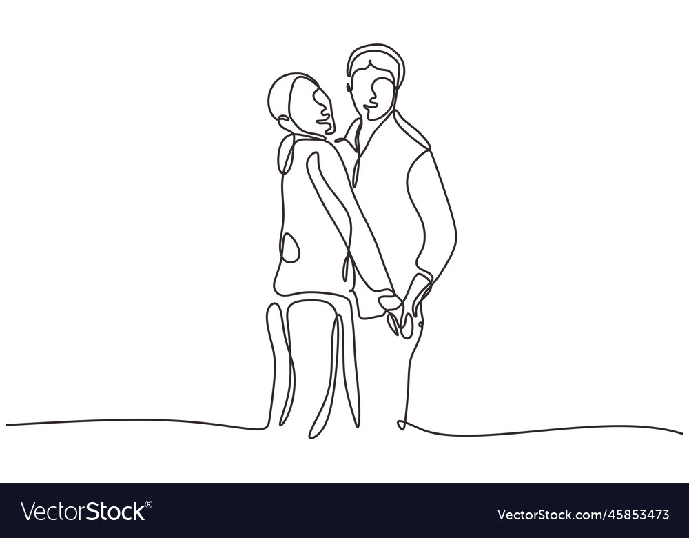 Free Vector  Romantic couple drawing