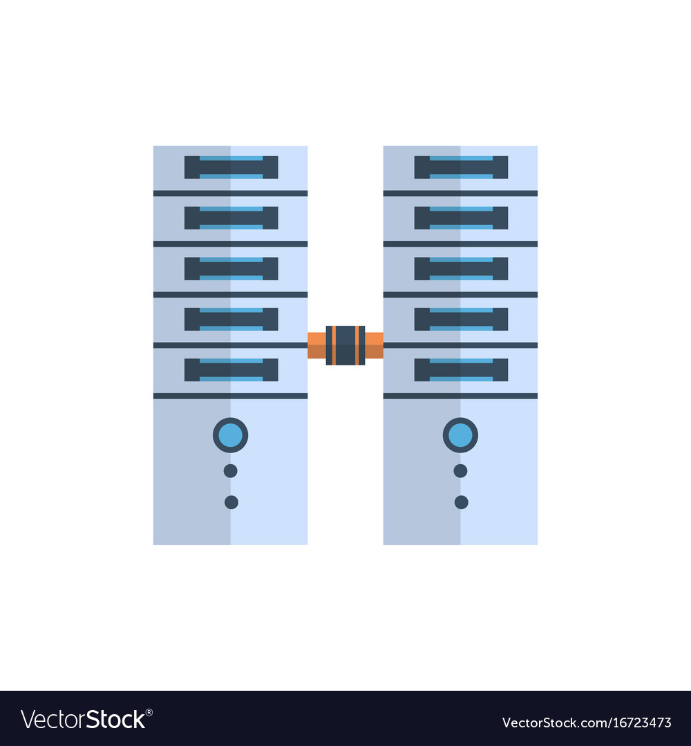 Data center icon cloud computer connection hosting