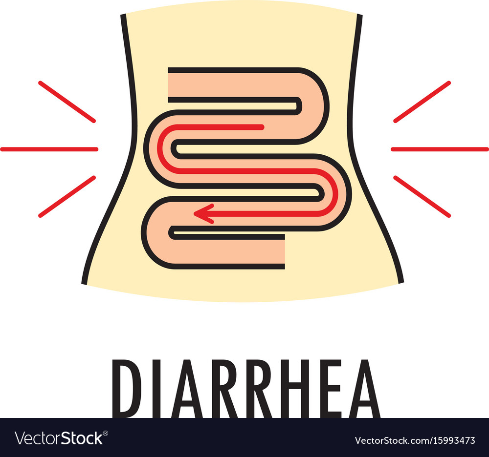 Diarrhea or food poisoning logo icon