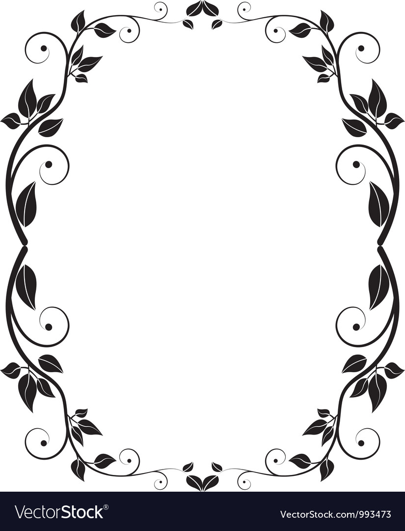 Floral frame Royalty Free Vector Image - VectorStock