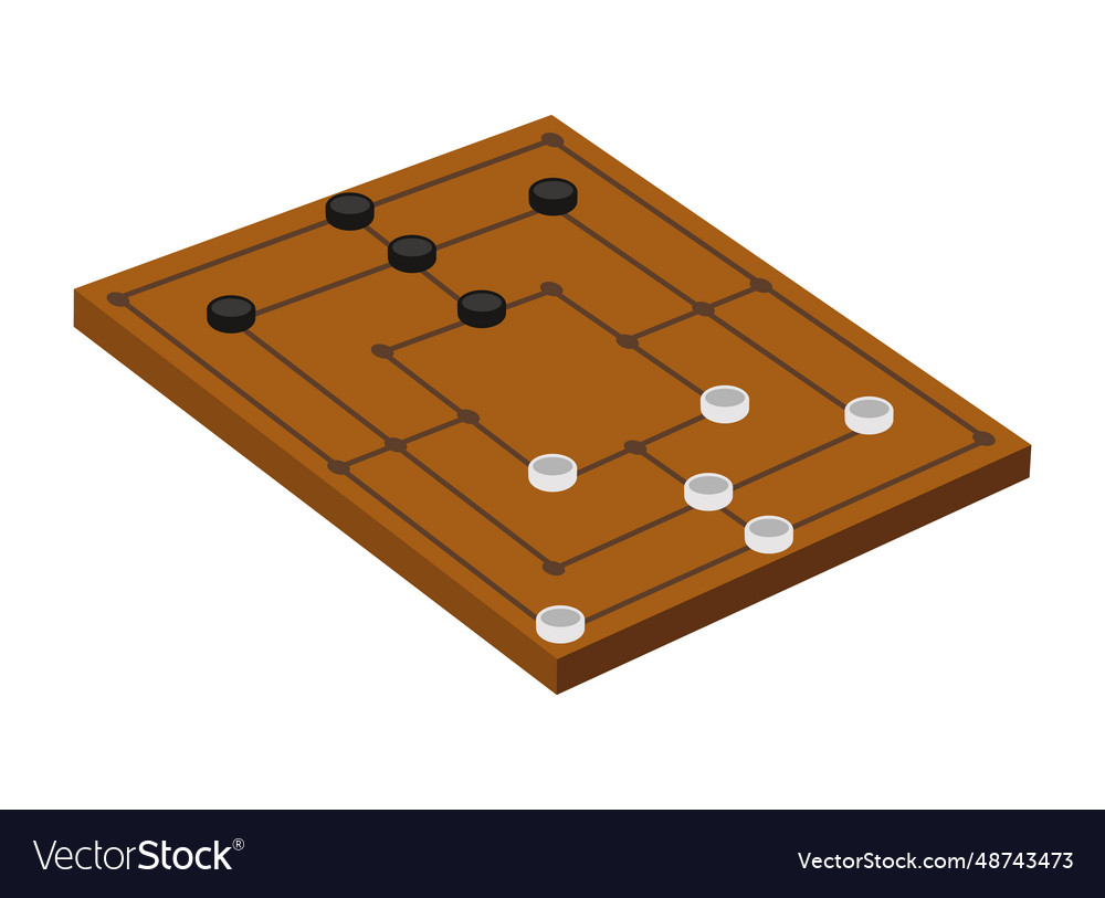 Game board mill Royalty Free Vector Image - VectorStock