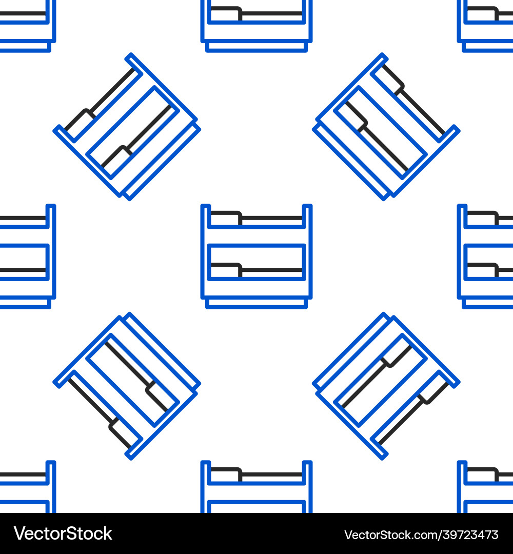Line bunk bed icon isolated seamless pattern Vector Image