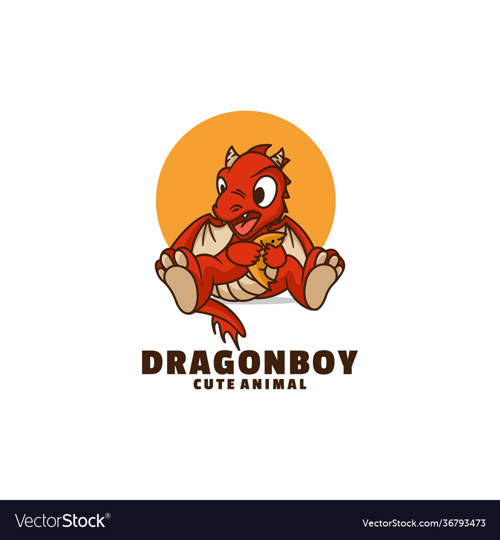 Logo dragon mascot cartoon style Royalty Free Vector Image Logo dragon mascot cartoon style Royalty Free Vector Image